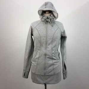 Athleta Gray Long Sleeve Active Zip Up Hoodie